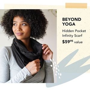 Beyond yoga infinity scarf with pocket